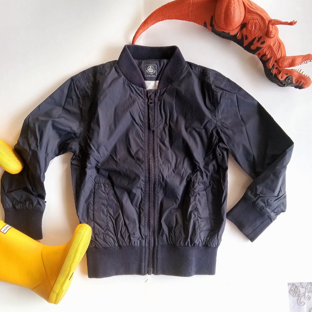 Petit Bateau blue hooded rain jacket kids 6 years-114 cm